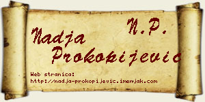 Nadja Prokopijević vizit kartica